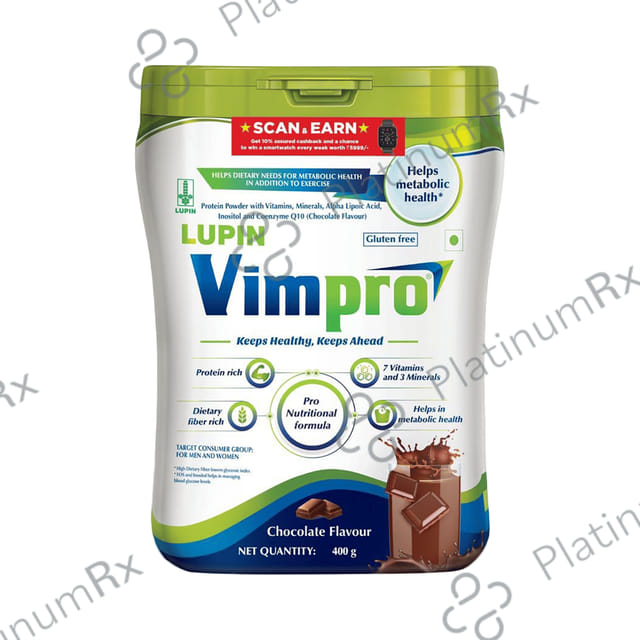 Vimpro Protein Flavour Chocolate Powder 400gm