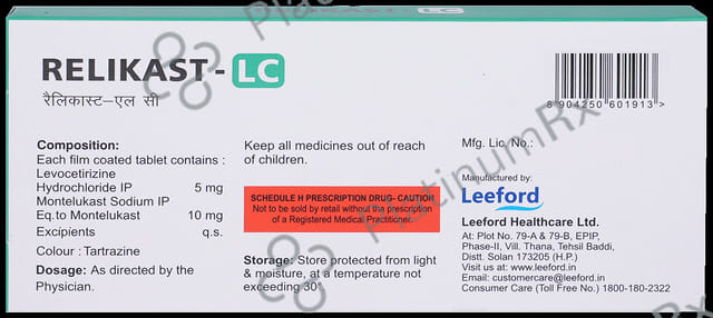 Relikast LC 5mg/10mg Tablet