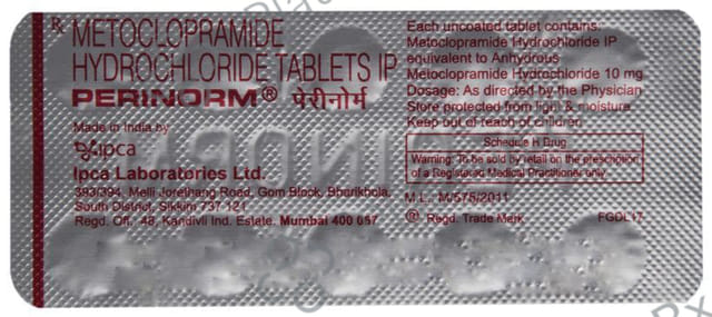 Perinorm 10mg Tablet 10s