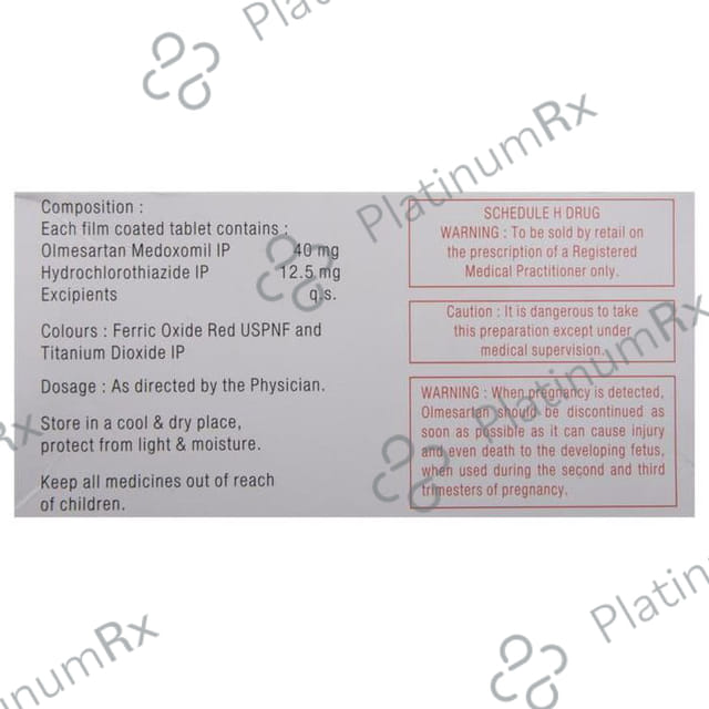 Olsar H 40/12.5mg Tablet 10s
