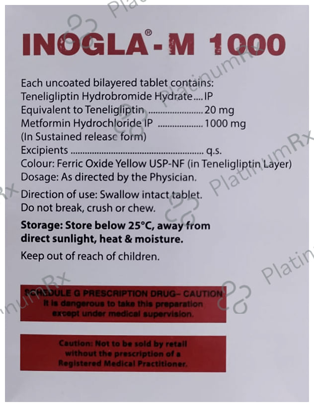 Inogla M 1000 Tablet PR 1000/20mg 15s