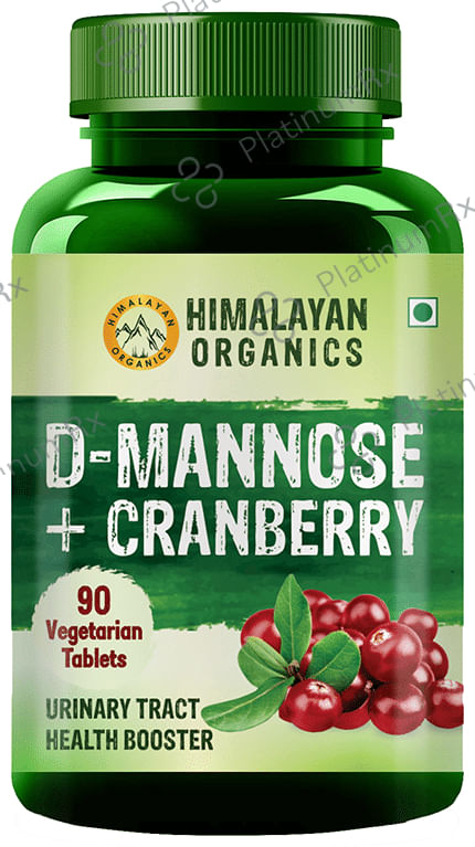 Himalayan Organics D-Mannose+Cranberry - Vegetarian Tablet for Urinary Tract Health Tablet