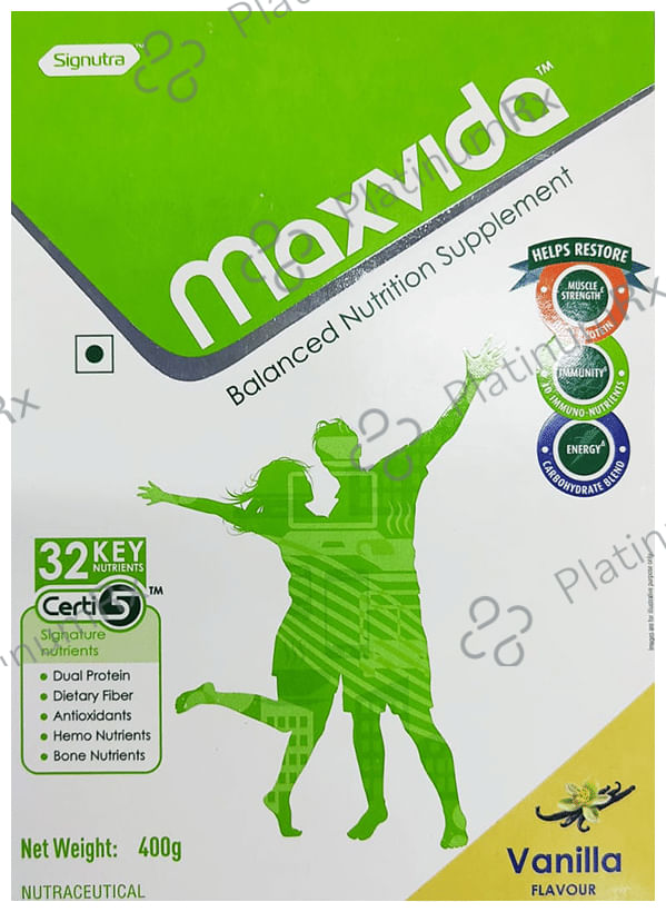 Maxvida Supplement Flavour Vanilla Powder 400gm