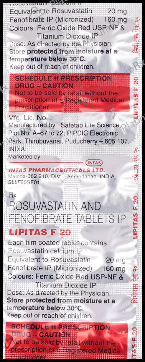 Lipitas F 160/20mg Tablet 10s