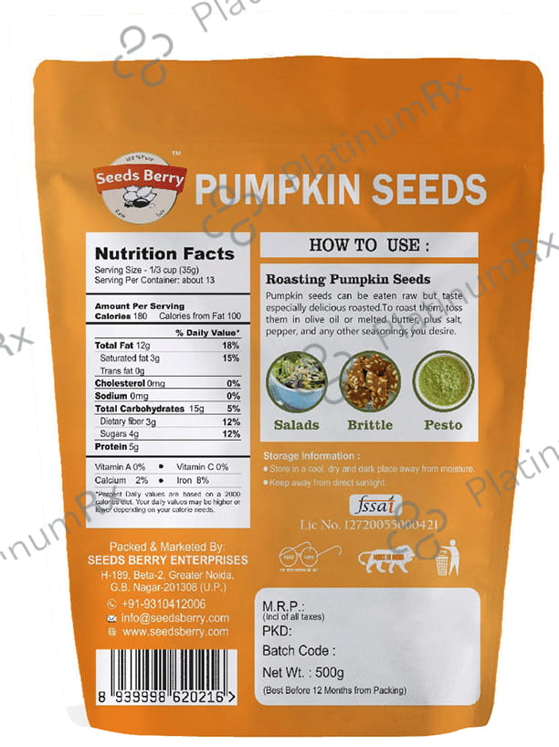Seeds Berry Pumpkin Seeds 500 gm