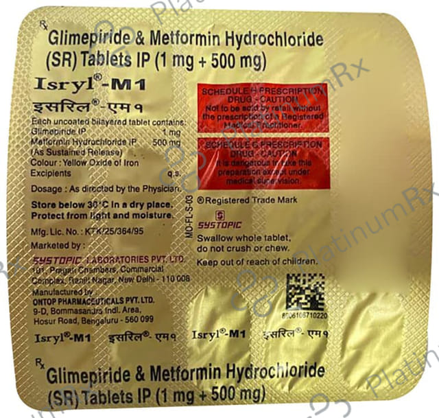 Isryl M 1/500mg Tablet SR 15s
