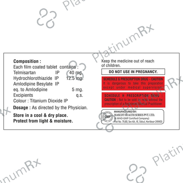 Telmend-H-AM 40/12.5/5 Tablet