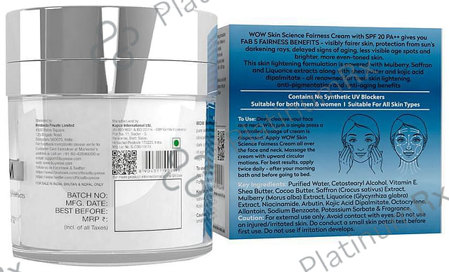 WOW Skin Science SPF 20 Fairness Cream 50 ml