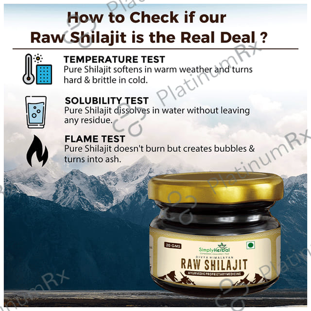 Simply Herbal Divya Shilajit Raw Shilajit Resin