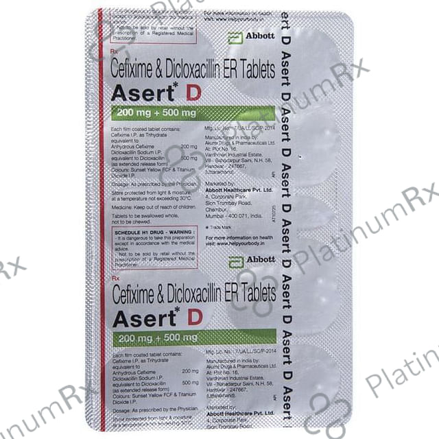 Asert D 200/500mg Tablet ER 10s