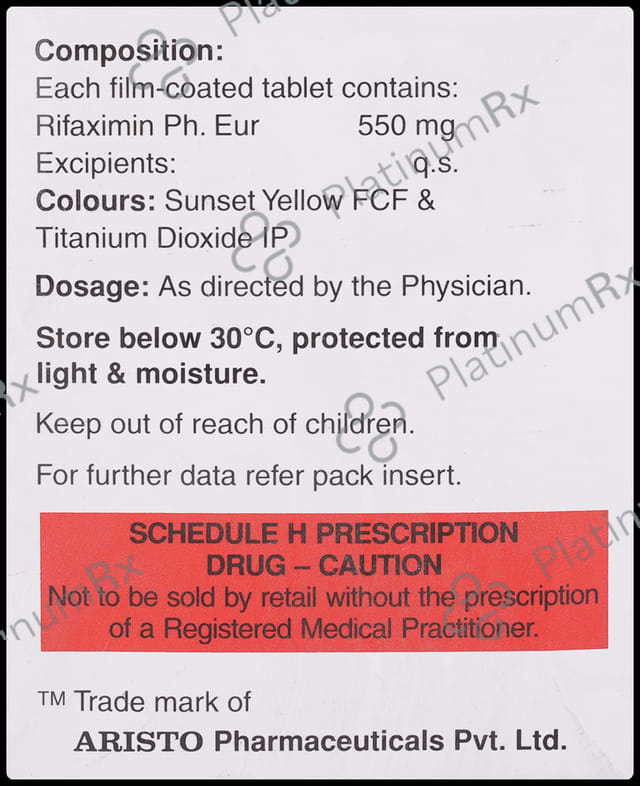 Gifaxin 550mg Tablet 10s