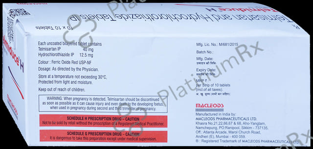 Telmiduce H 40/12.5mg Tablet 10s