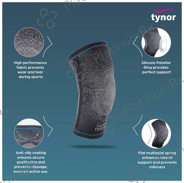Tynor D 47 Knee Support Urbane Large Grey