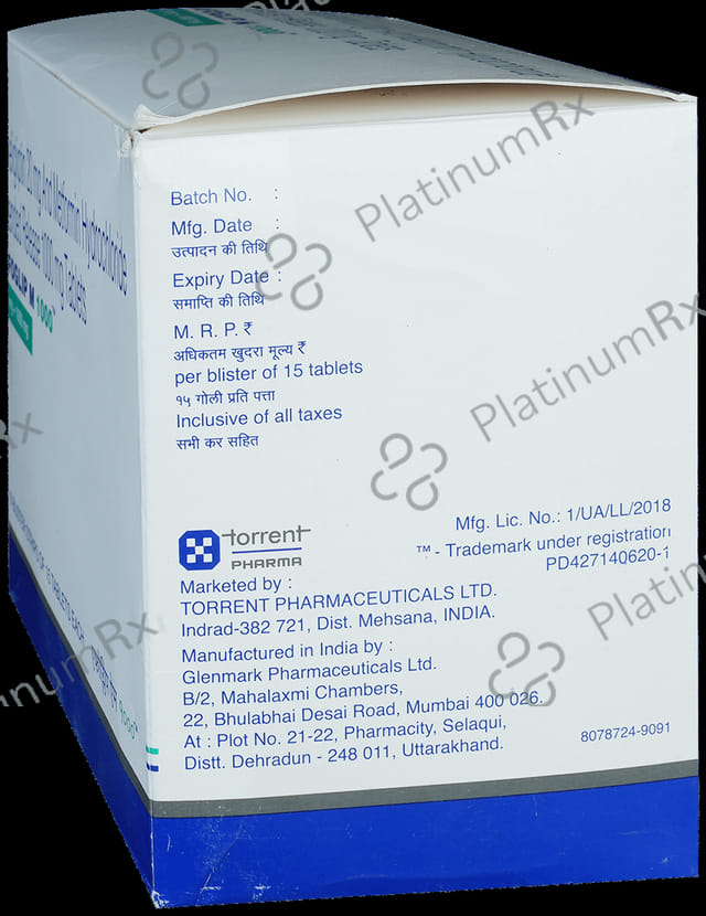Afoglip M 1000/20mg Tablet ER 15s