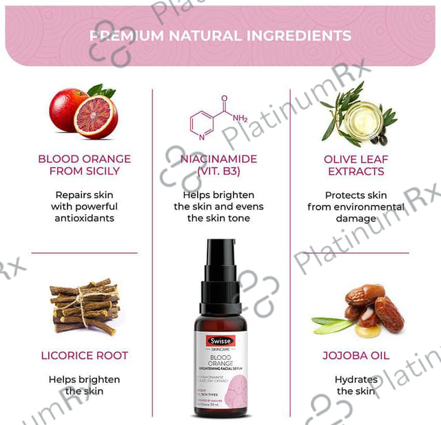 Swisse Skincare Blood Orange Brightening Facial Serum
