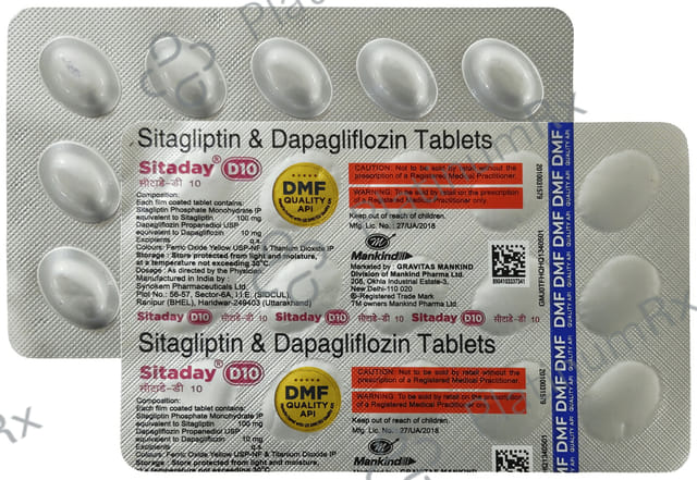 Sitaday D 10/100mg Tablet 15s
