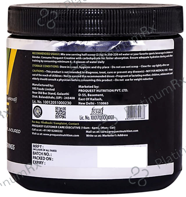 Pro Quest Creatine Monohydrate Unflavoured