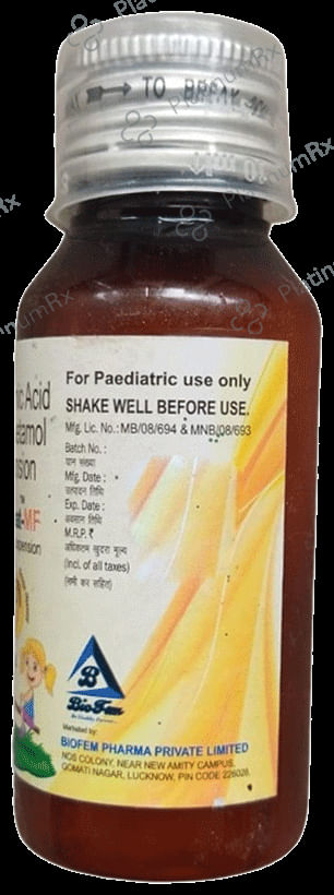 Acegreat MF 100/250mg Mango Oral Suspension 60ml