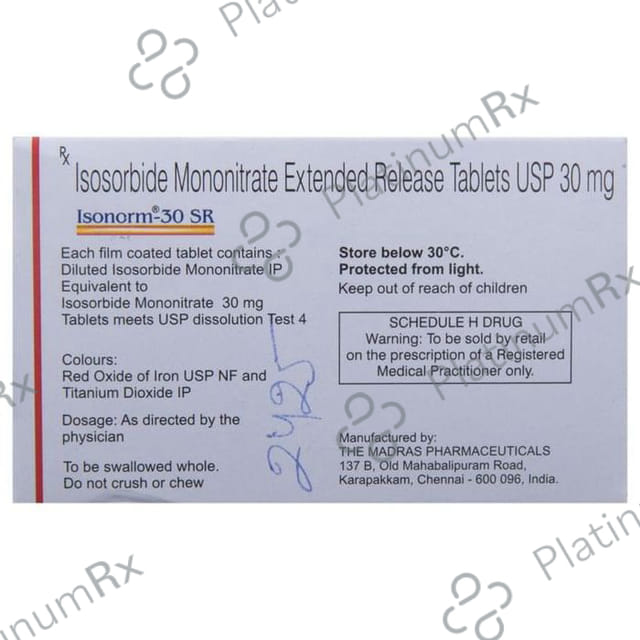 Isonorm 30mg SR Tablet 10s