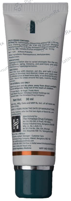 Himalaya Bleminor Anti Blemish Cream 30ml
