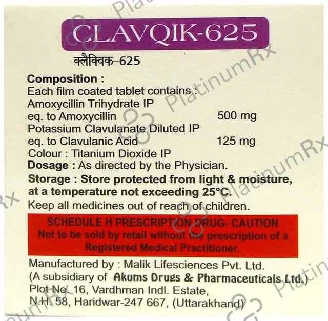 Clavqik 625 Tablet