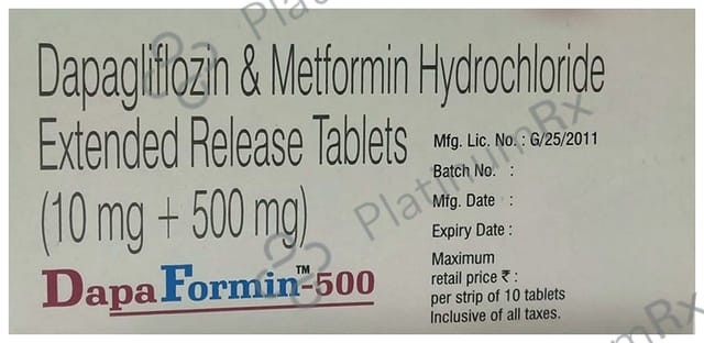 Dapaformin 500 Tablet