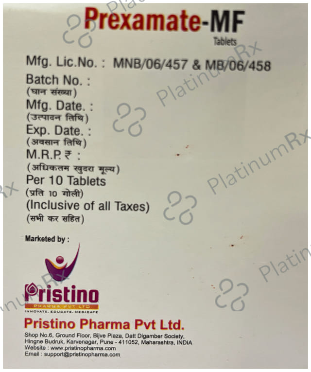Prexamate 250/500mg MF Tablet 10s