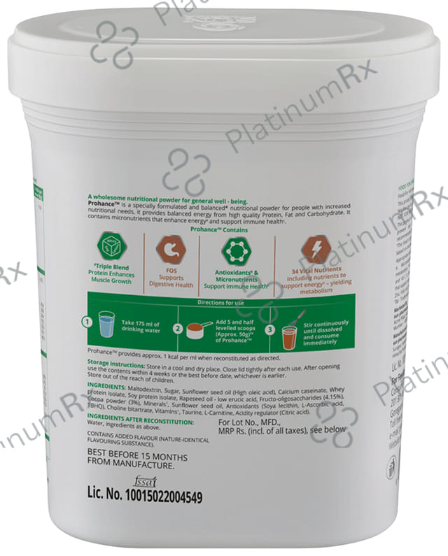 Prohance Complete Drink Chocolate Flavour Powder 400gm
