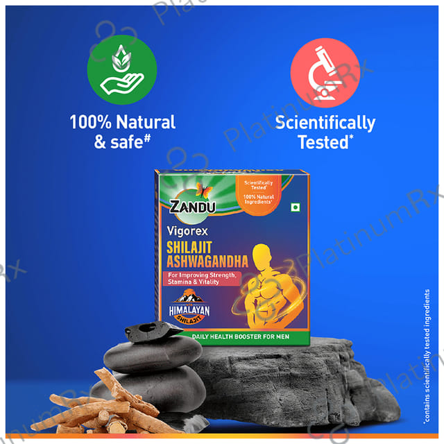 Zandu Vigorex Shilajit Ashwagandha Capsule