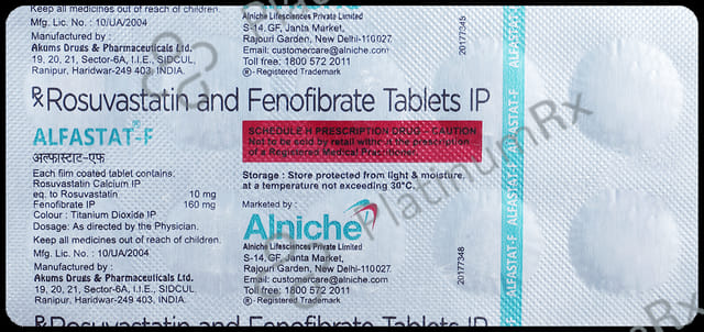 Alfastat F 160/10mg Tablet 10s