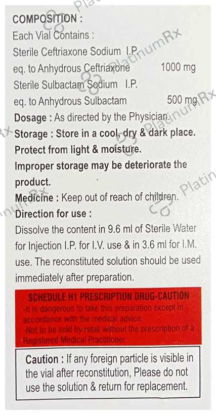 Monojack S 1000mg/500mg Injection