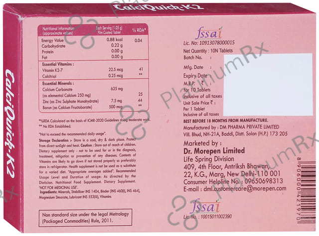Calciquick K2 Tablet 10s