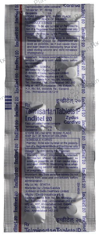 Inditel 20mg Tablet 10s