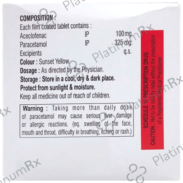 Aceflip P 100/325mg Tablet 10s