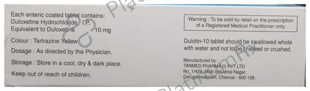 Dulotin 10mg Tablet 10s