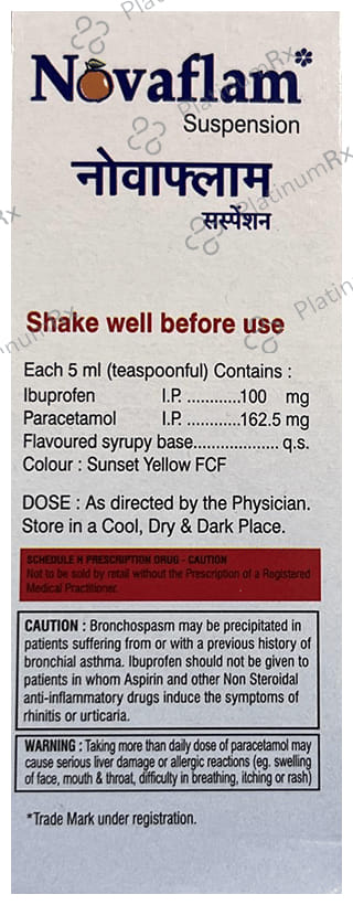 Novaflam 100/162.5mg Suspension 60ml