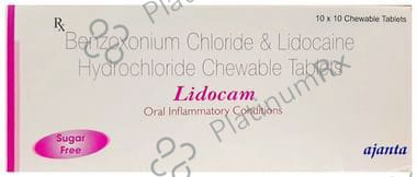 Lidocam Sugar Free Chewable Tablet 10s