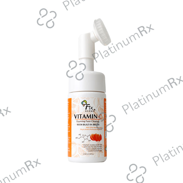Fixderma Vitamin-C Foaming Face Cleanser with Built-in-Brush