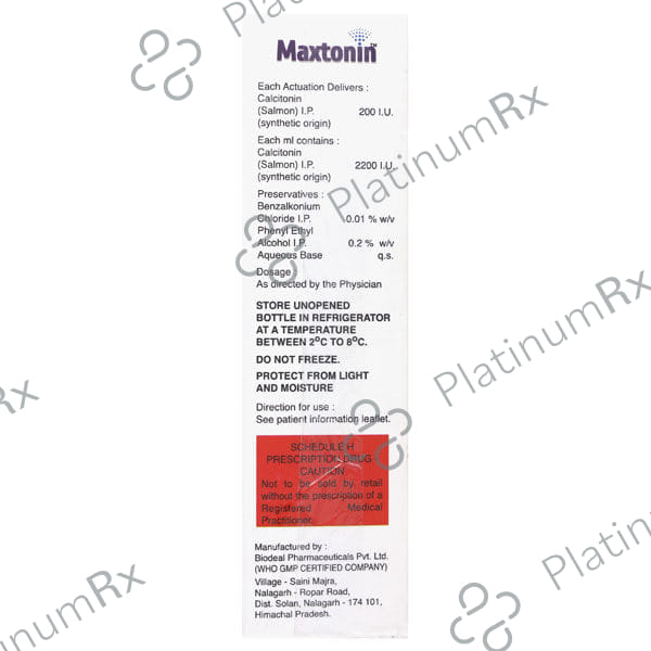 Maxtonin 200IU Nasal Spray
