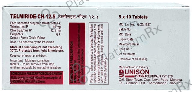 Telmiride CH 40mg/12.5mg Tablet 10s