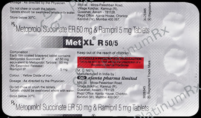 Met XL R 50/5mg Tablet 15s