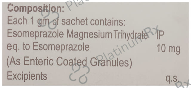 Nexio Junior Delayed 10mg Release Granules Orange 1gm