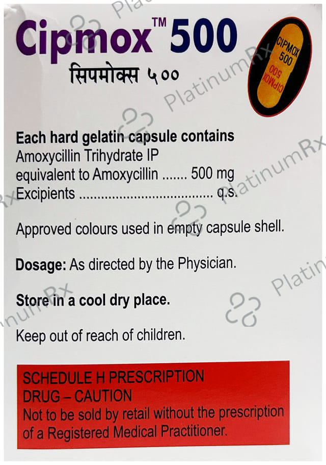 Cipmox 500mg (Yellow) Capsule 15s