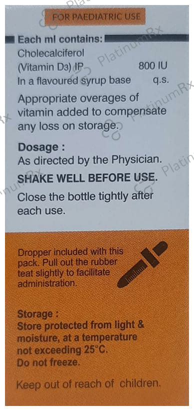 Nutri D 800 IU Delicious Orange Oral Drops 15ml