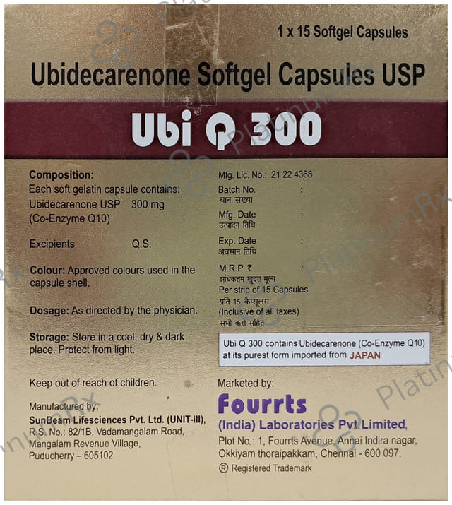 Ubi Q 300mg Soft Gelatin Capsule 15s