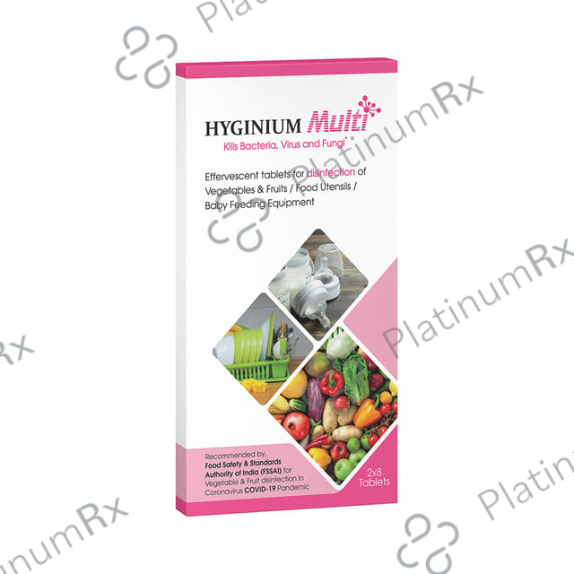 Hyginium Multi Vegetables, Fruits & Utensils Disinfection Effervescent Tablet 16s
