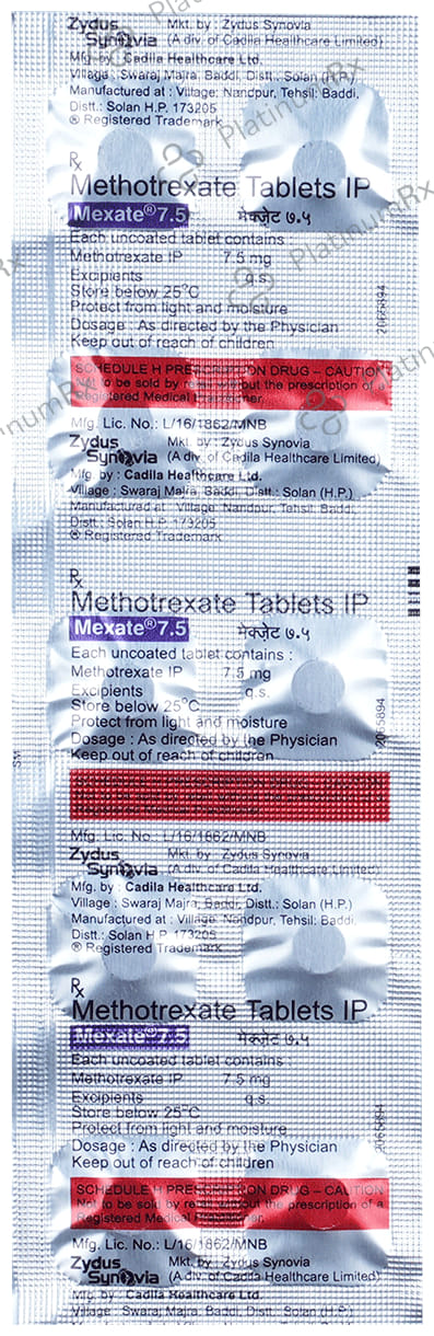 Mexate 7.5mg Tablet 10s