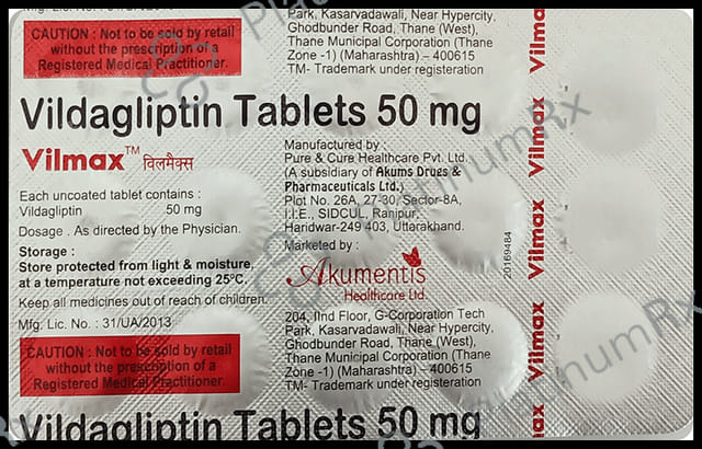 Vilmax 50mg Tablet 15s