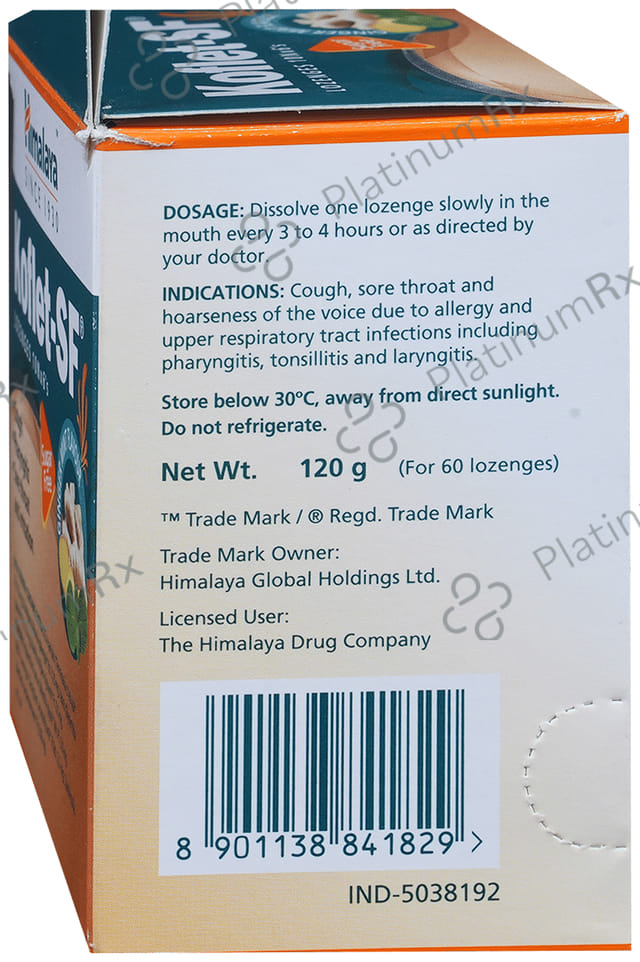 Himalaya Koflet SF Cough Ginger Mint Flavour Lozenge 6s