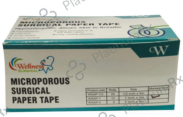 Wellness Surgical WSAP1 Microporous Paper Tape 1inch x 5m